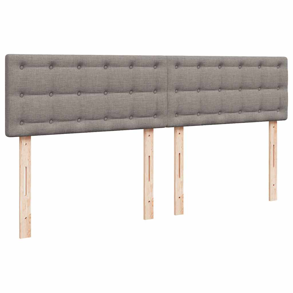 vidaXL Łóżko otomana z materacem i LED, taupe, 180x200cm, tkanina