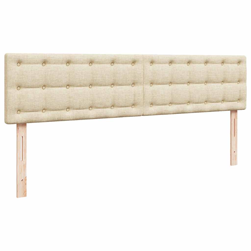 vidaXL Otomana Łóżko z Materacem i LED, kremowy, 180x200cm, tkanina