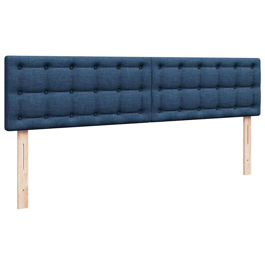 vidaXL Łóżko Ottoman z materacem i LED, niebieski, 180x200cm, tkanina