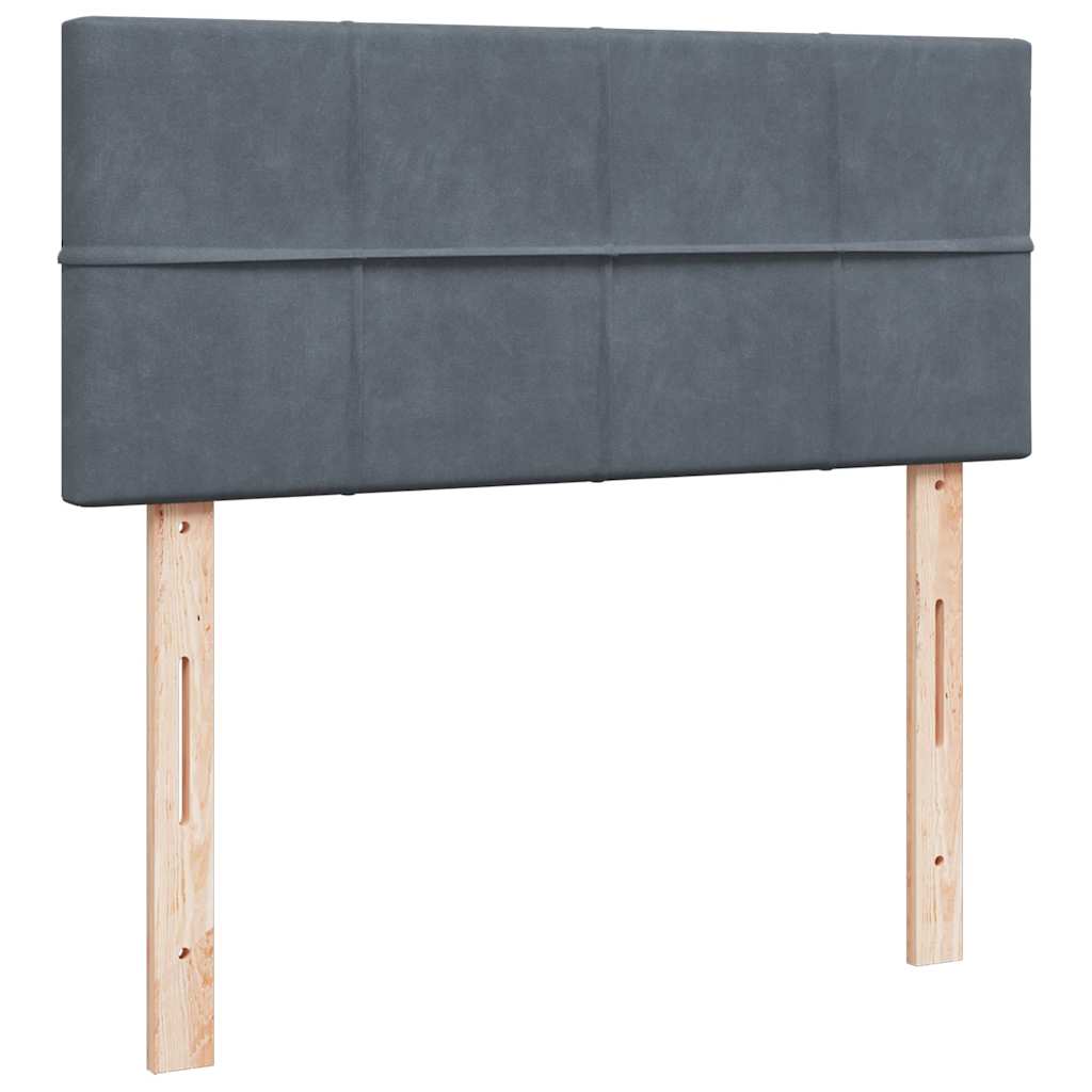 vidaXL Łóżko otomana z materacem i LED, ciemnoszary, 120x190cm aksamit