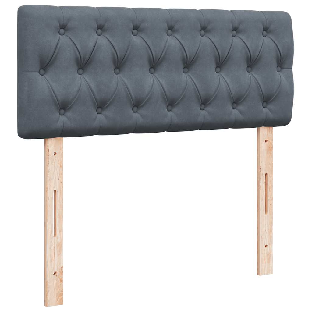 vidaXL Łóżko otomana z materacem i LED, ciemnoszary, 120x190cm aksamit