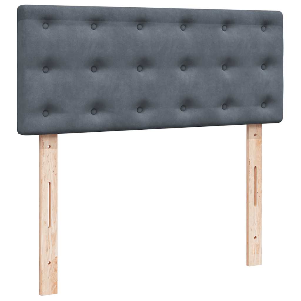 vidaXL Łóżko otomana z materacem i LED, ciemnoszary, 120x190cm aksamit