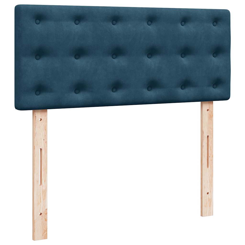 vidaXL Łóżko otomana z materacem i LED, ciemnoniebieski, 120x190cm