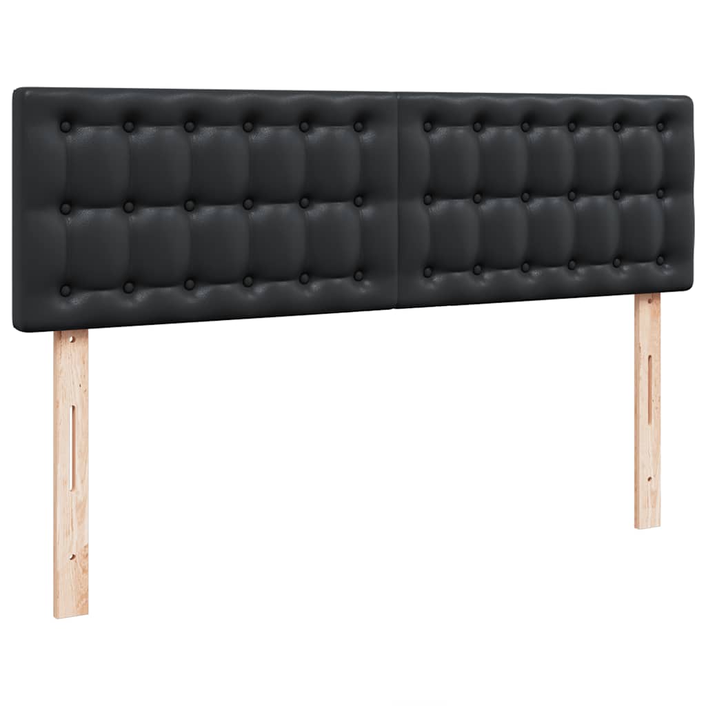 vidaXL Łóżko otomana z materacami i LED, czarna, 160x200cm, ekoskóra