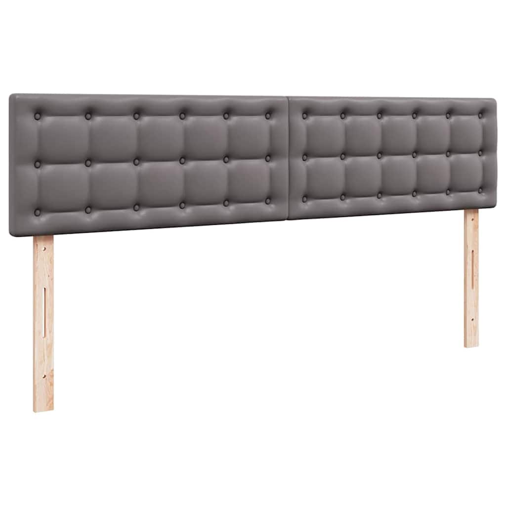 vidaXL Łóżko otomana z materacami i LED, szara, 180x200cm, ekoskóra