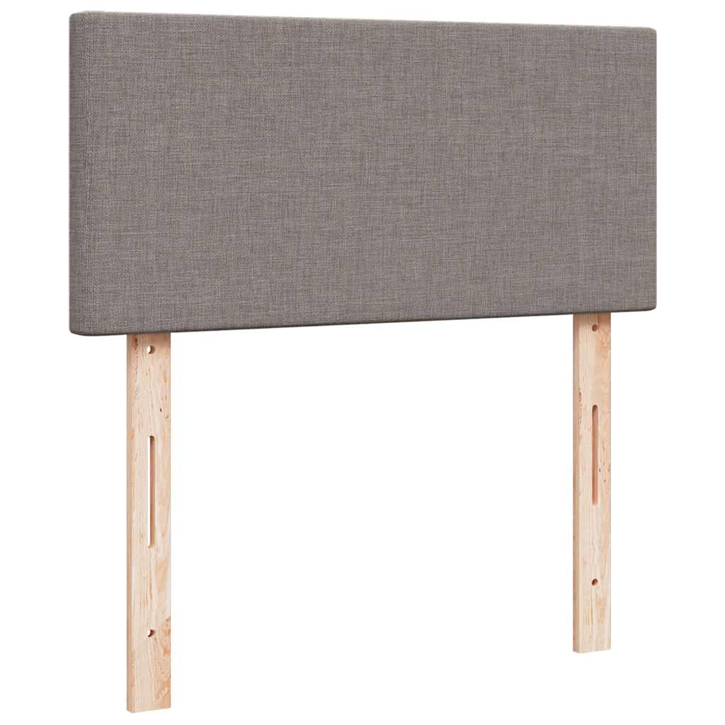 vidaXL Rama łóżka otomana z materacami, taupe, 200x200 cm, tkanina