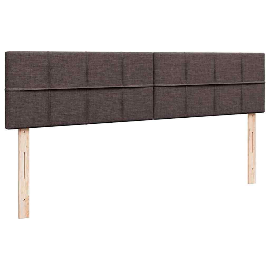 vidaXL Rama łóżka otomana z materacami, brązowa, 180x200 cm, tkanina