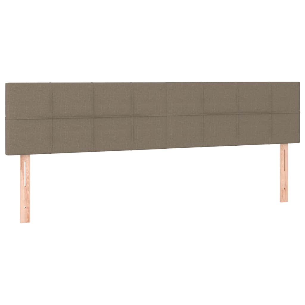 vidaXL Rama łóżka otomana z materacami, taupe, 180x200 cm, tkanina
