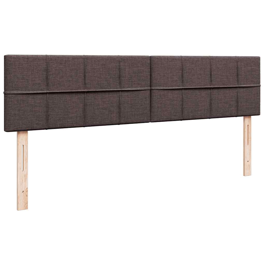 vidaXL Rama łóżka otomana z materacami, brązowa, 200x200 cm, tkanina