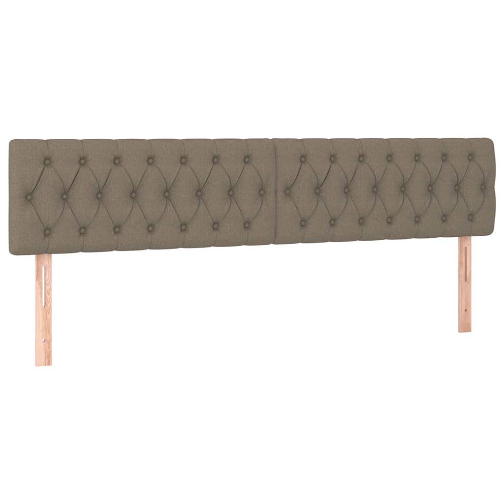vidaXL Rama łóżka otomana z materacami, taupe, 180x200 cm, tkanina