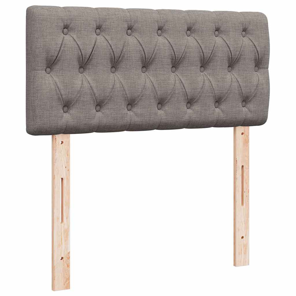 vidaXL Rama łóżka otomana z materacami, taupe, 200x200 cm, tkanina