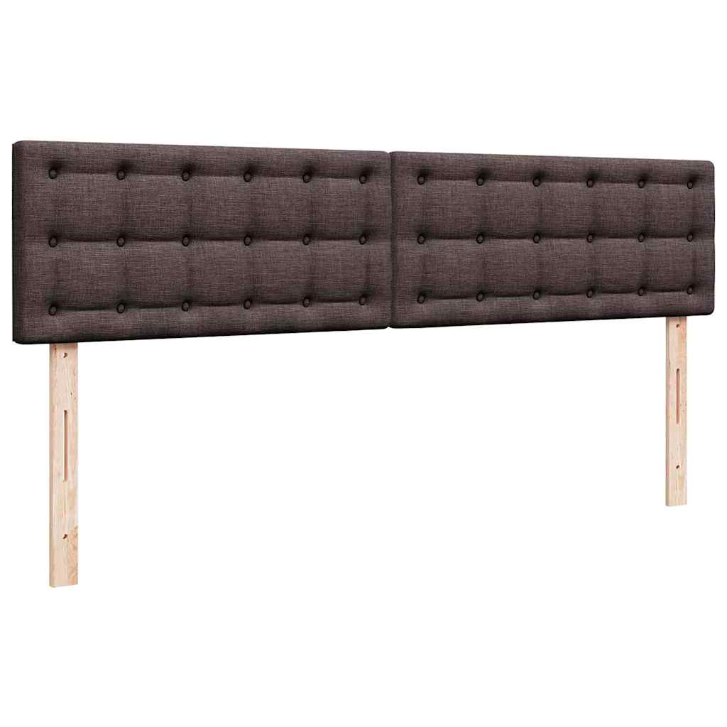 vidaXL Rama łóżka otomana z materacami, brązowa, 180x200 cm, tkanina