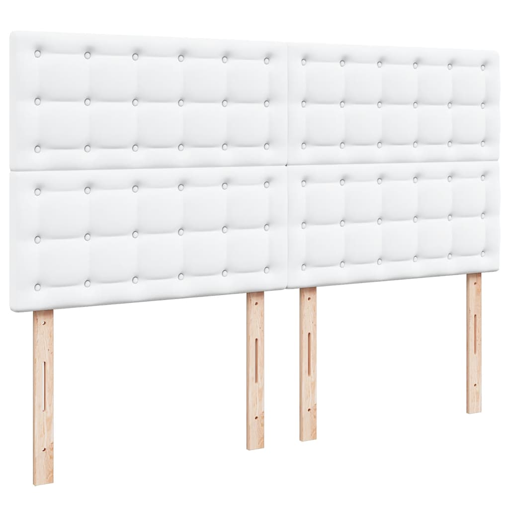 vidaXL Rama łóżka otomana z materacem, biała, 180x200 cm, ekoskóra