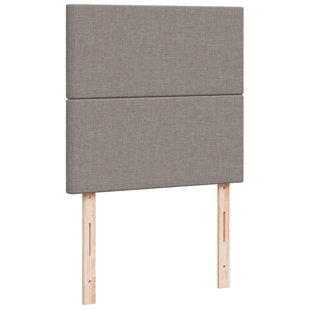 vidaXL Łóżko otomana z materacem, taupe, 100x200 cm, tkanina