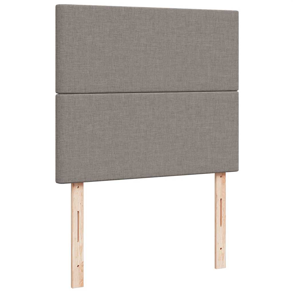 vidaXL Rama łóżka otomana z materacem, taupe, 120x190 cm, tkanina