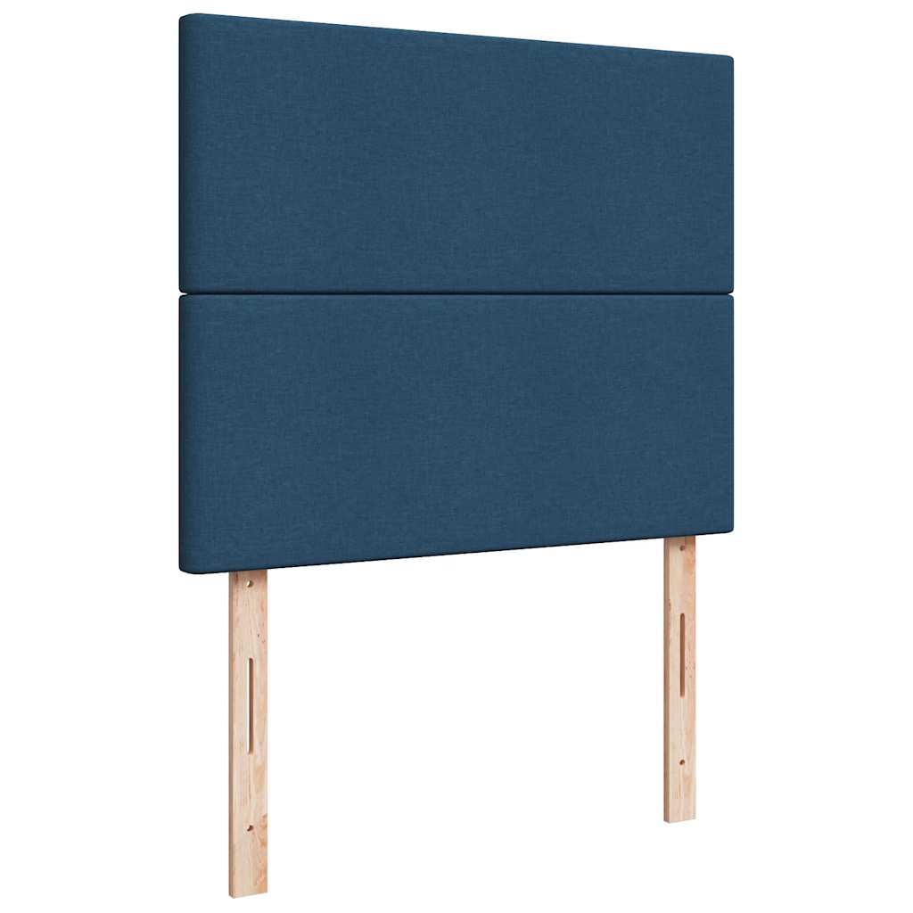 vidaXL Rama łóżka otomana z materacem, niebieska, 120x190 cm, tkanina