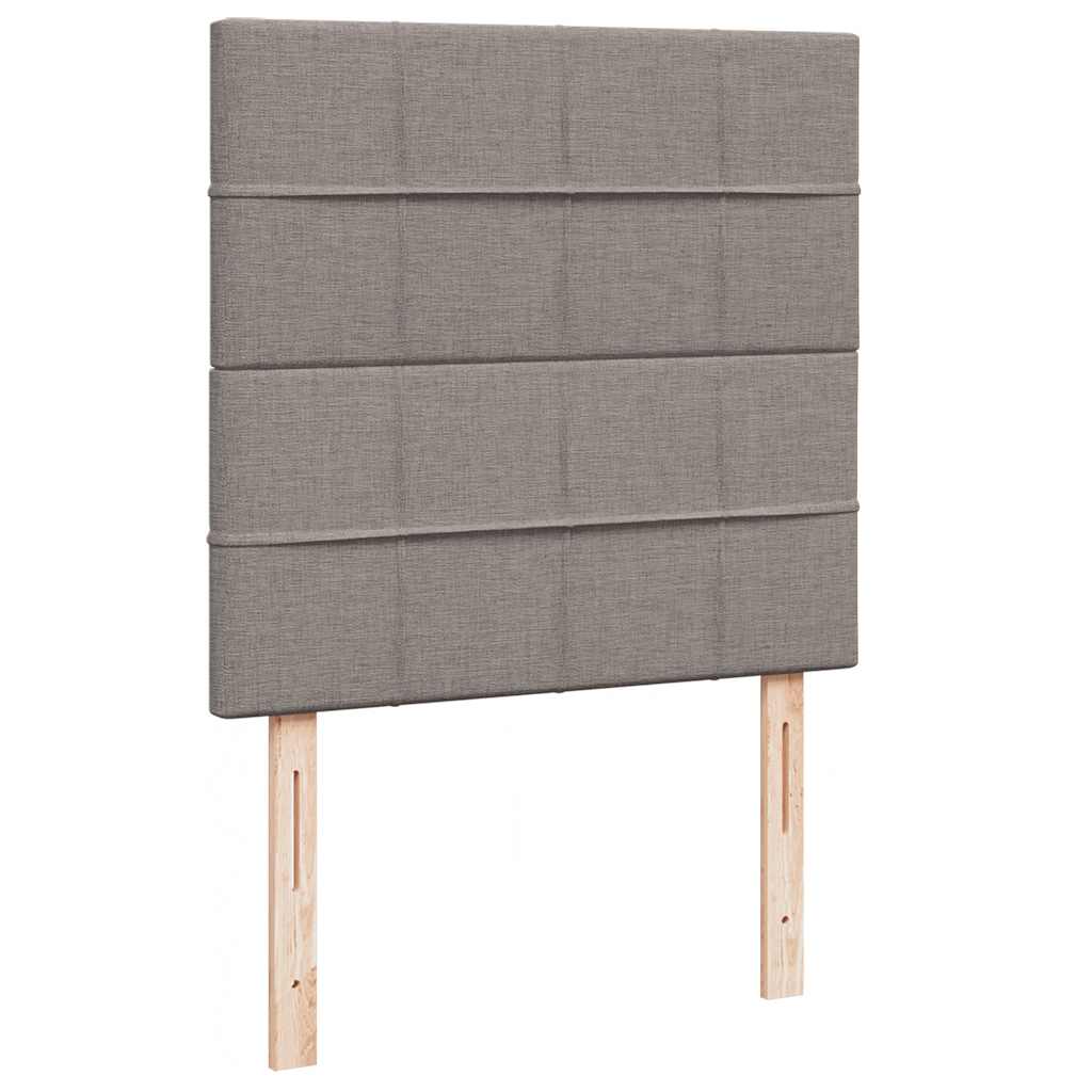 vidaXL Łóżko otomana z materacem, taupe, 100x200 cm, tkanina