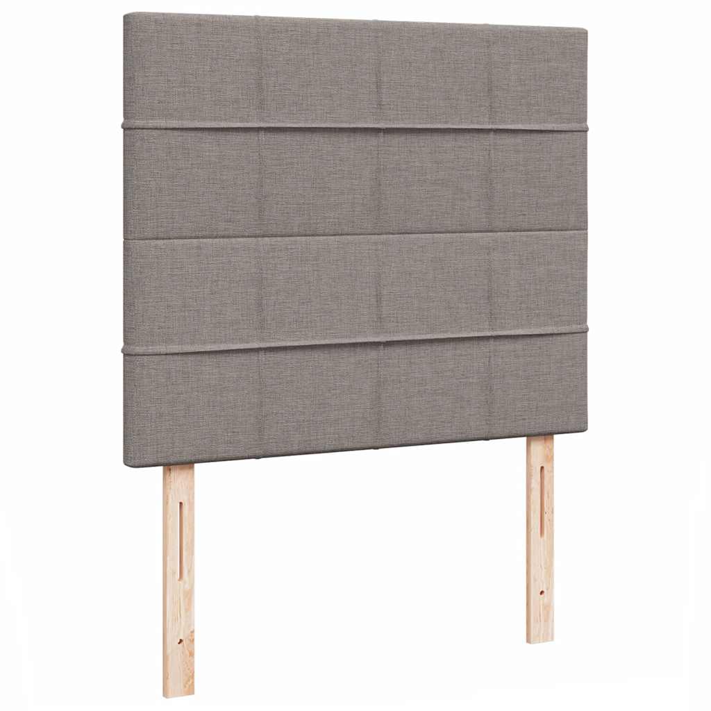 vidaXL Rama łóżka otomana z materacem, taupe, 120x190 cm, tkanina