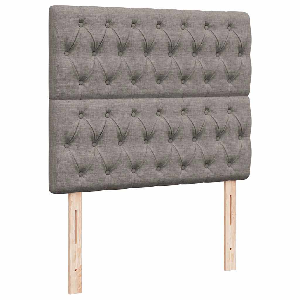 vidaXL Rama łóżka otomana z materacem, taupe, 120x190 cm, tkanina