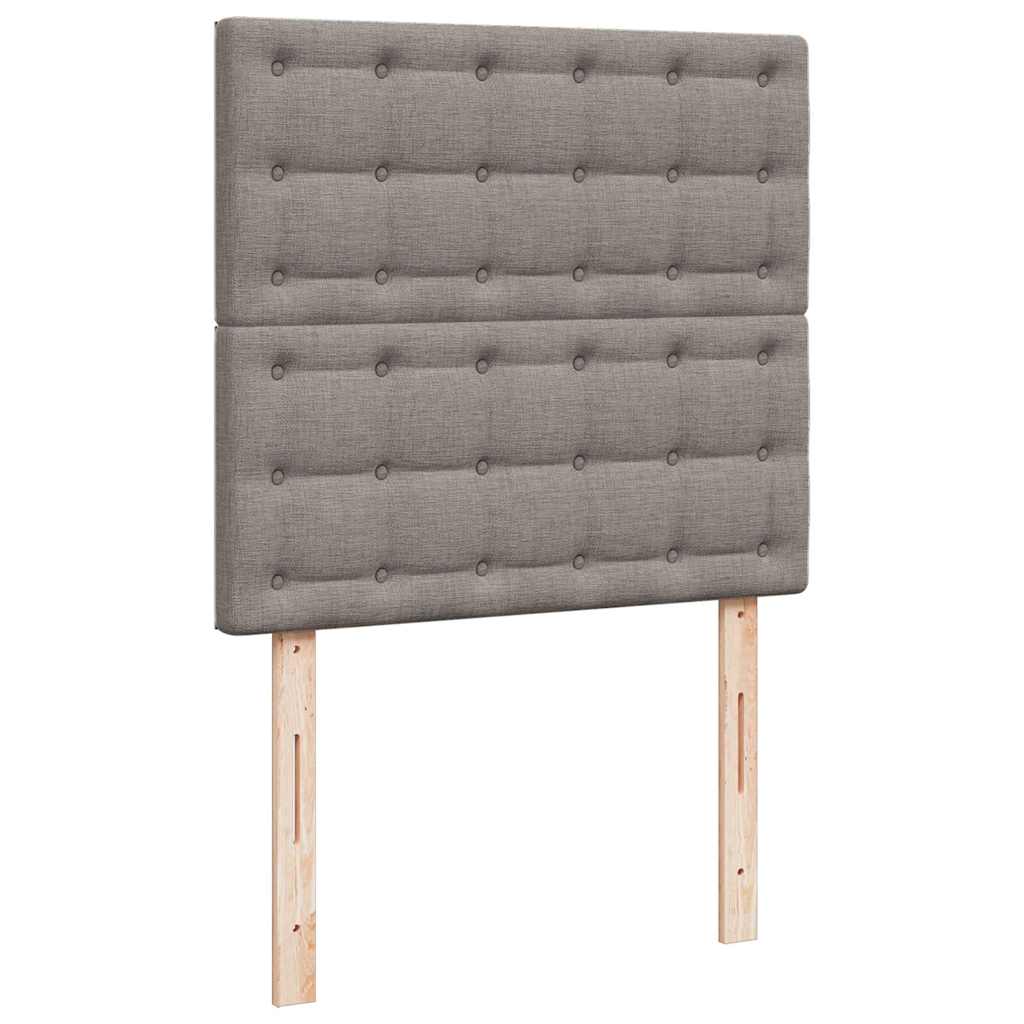 vidaXL Łóżko otomana z materacem, taupe, 100x200 cm, tkanina