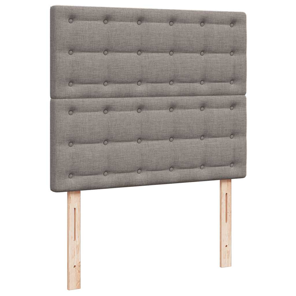 vidaXL Rama łóżka otomana z materacem, taupe, 120x190 cm, tkanina