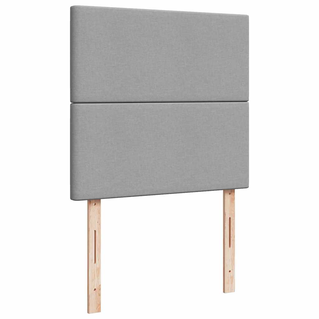 vidaXL Rama łóżka otomana z materacem, jasnoszara, 100x200 cm, tkanina