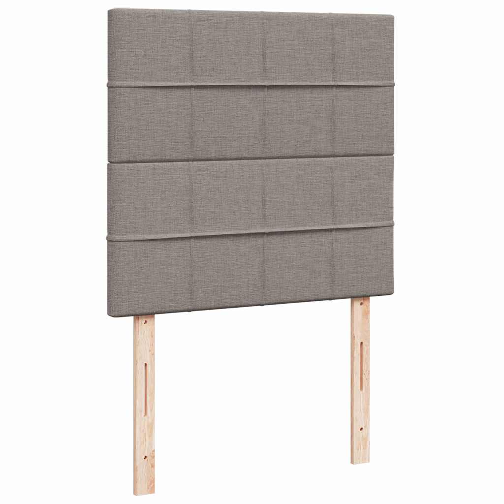 vidaXL Rama łóżka otomana z materacem, taupe, 90x190 cm, tkanina