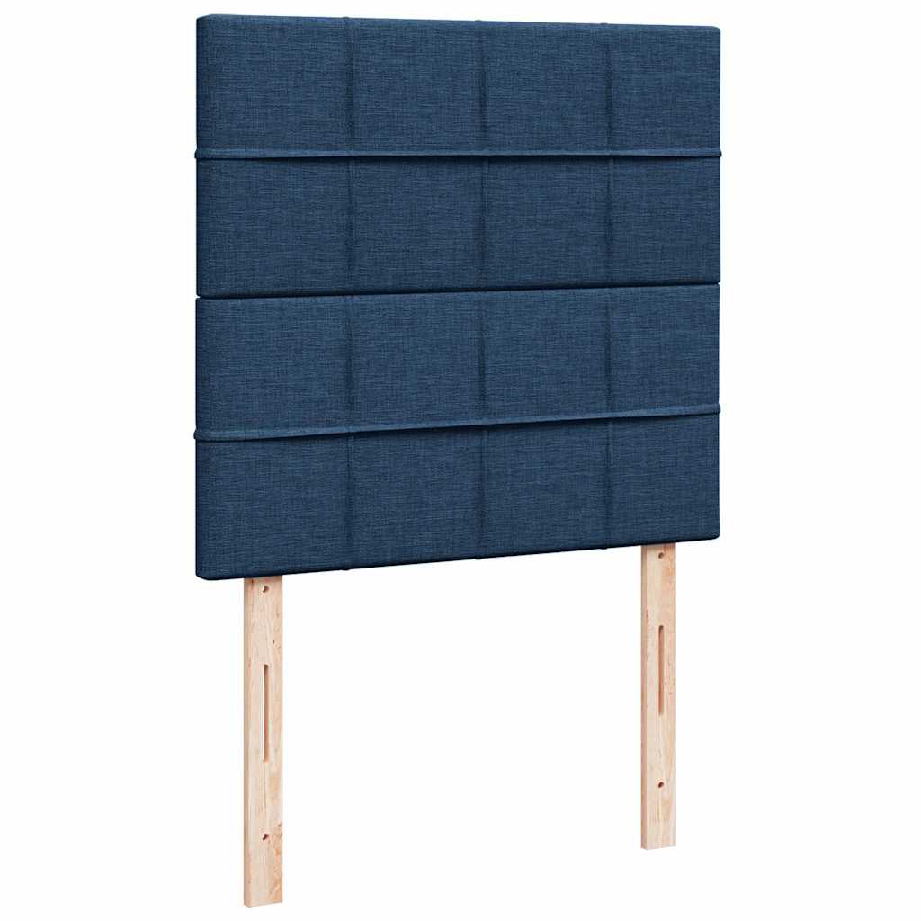 vidaXL Otomana Łóżko z Materacem i LED Niebieski 90x200 cm Tkanina