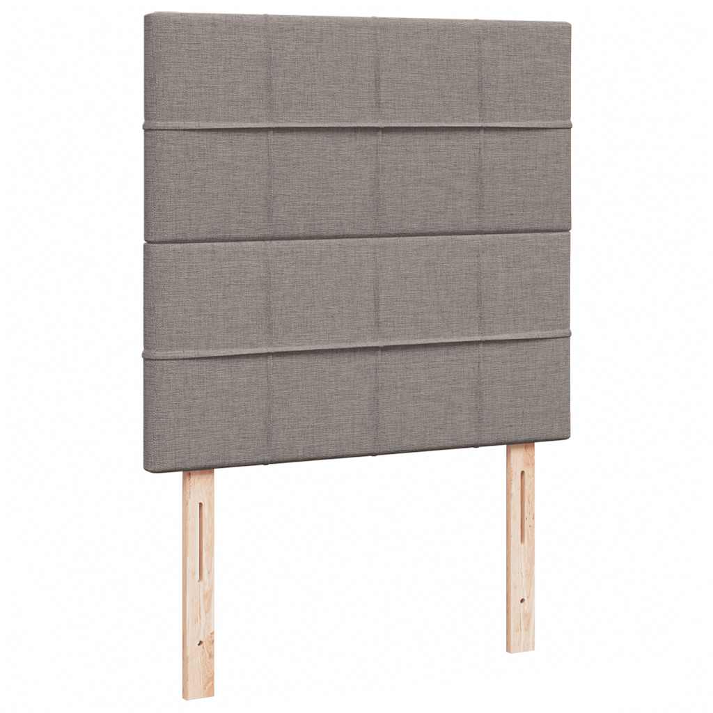 vidaXL Rama łóżka otomana z materacem, taupe, 100x200 cm, tkanina
