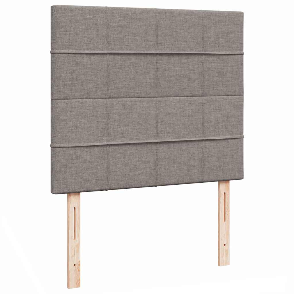vidaXL Rama łóżka otomana z materacem, taupe, 120x200 cm, tkanina