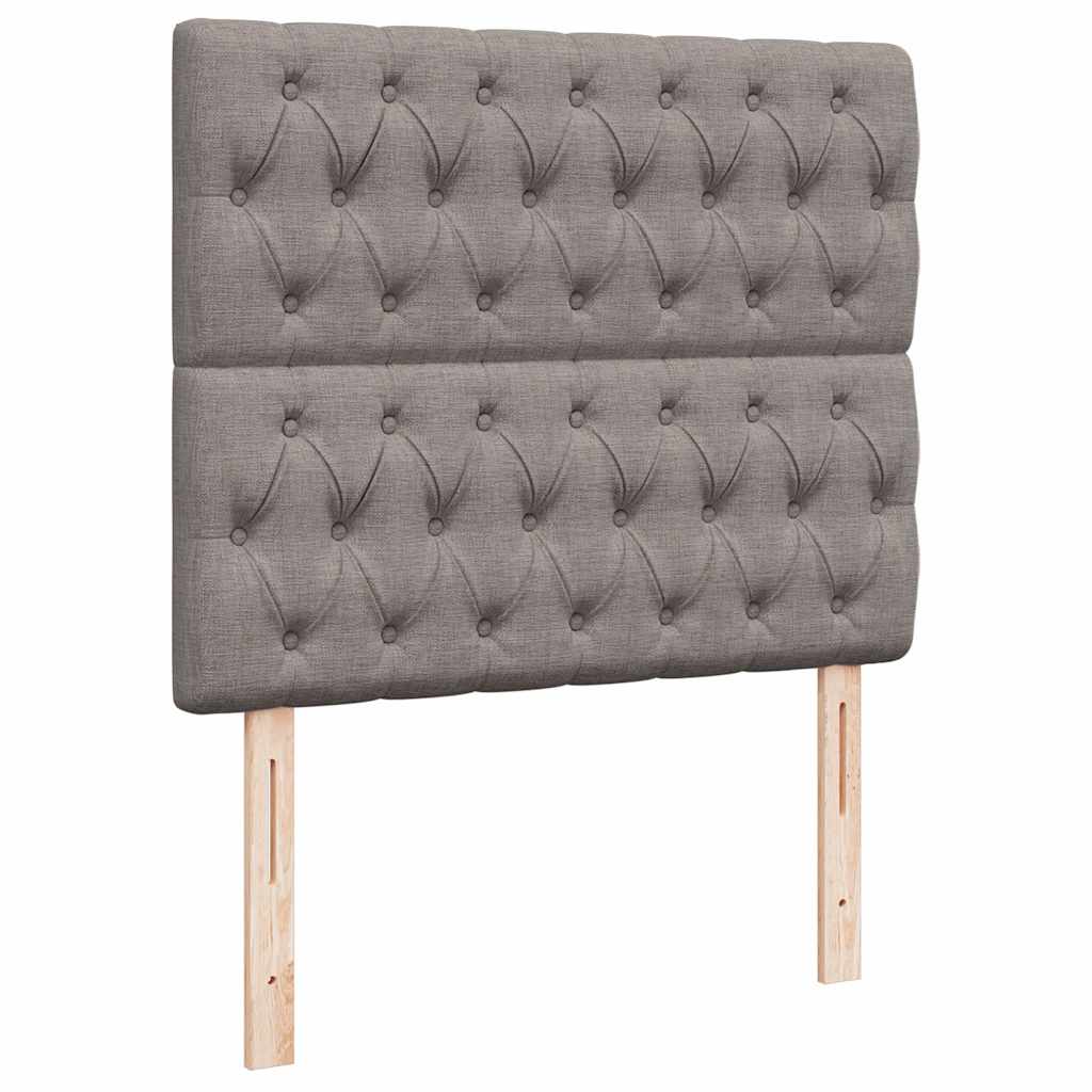 vidaXL Rama łóżka otomana z materacem, taupe, 120x190 cm, tkanina
