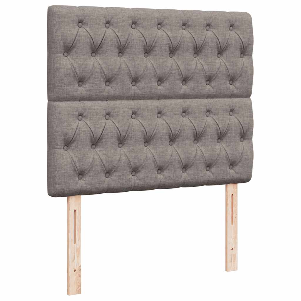 vidaXL Rama łóżka otomana z materacem, taupe, 120x200 cm, tkanina