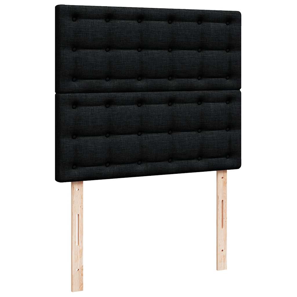 vidaXL Rama łóżka otomana z materacem, czarna, 120x190 cm, tkanina