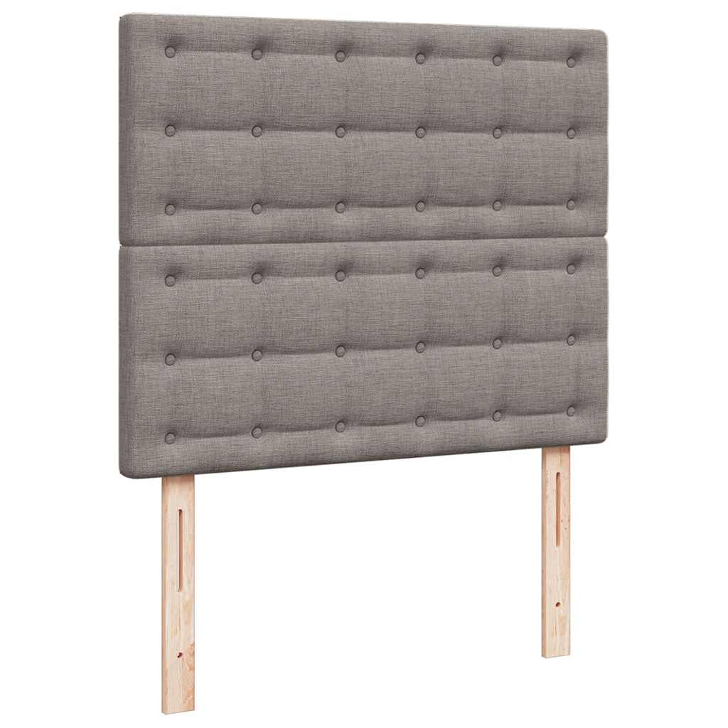 vidaXL Rama łóżka otomana z materacem, taupe, 120x190 cm, tkanina