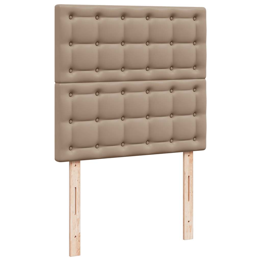 vidaXL Łóżko otomana z materacami i LED, cappucino, 180x200cm ekoskóra