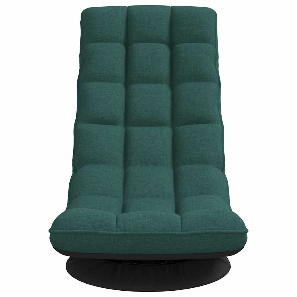 vidaXL Krzesło obrotowe podłogowe Ciemnozielone 70x51x79 cm Tkanina