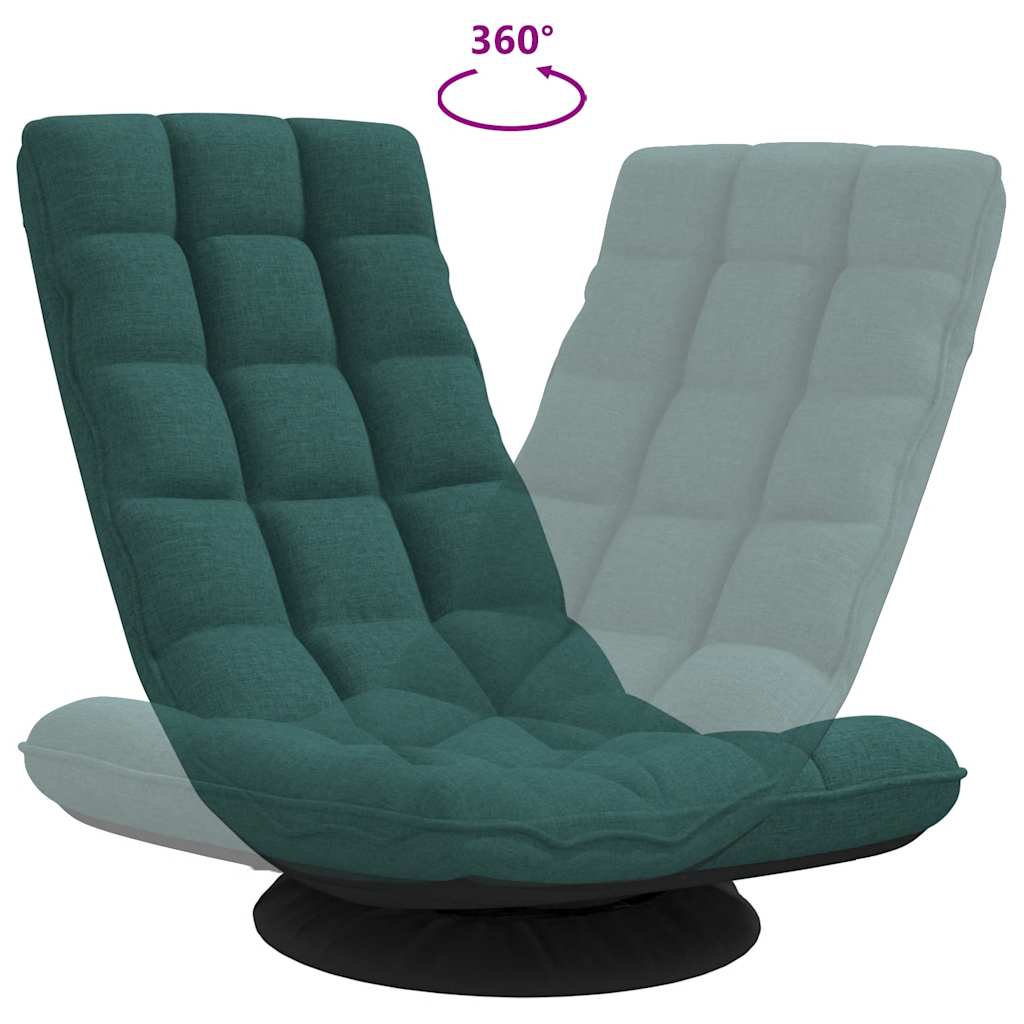 vidaXL Krzesło obrotowe podłogowe Ciemnozielone 70x51x79 cm Tkanina