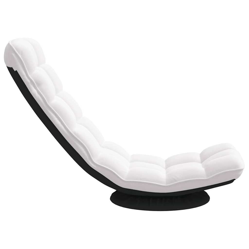 vidaXL Krzesło obrotowe podłogowe białe 70x51x79 cm Tkanina