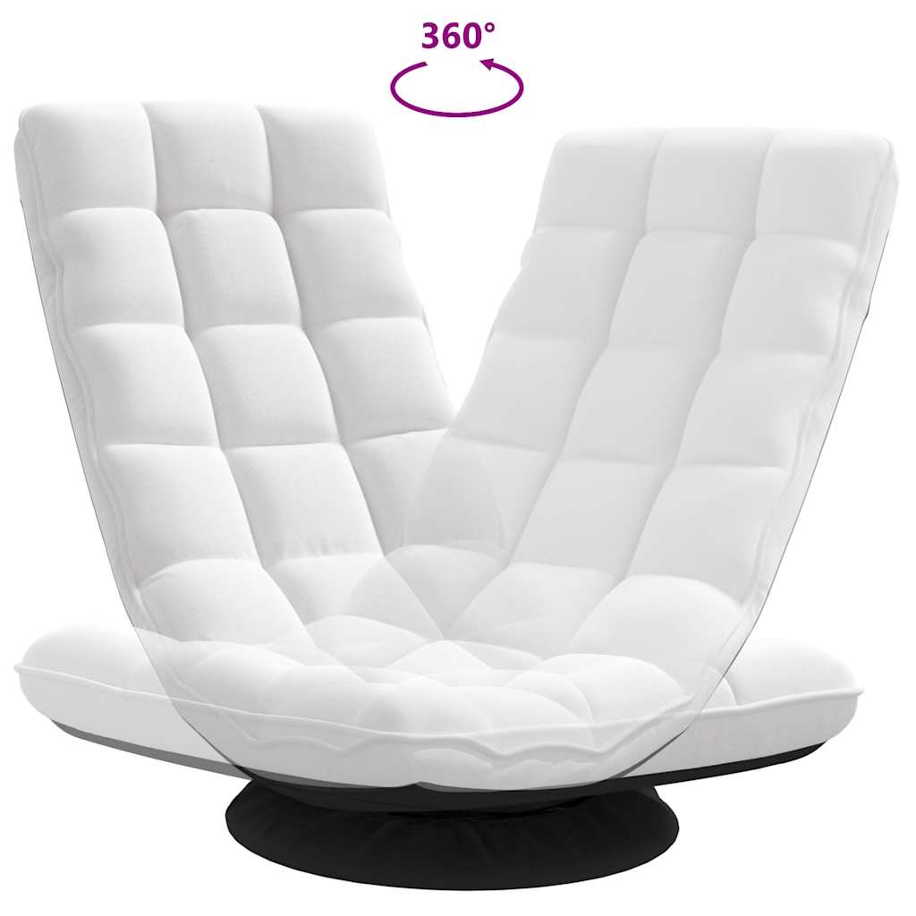 vidaXL Krzesło obrotowe podłogowe białe 70x51x79 cm Tkanina