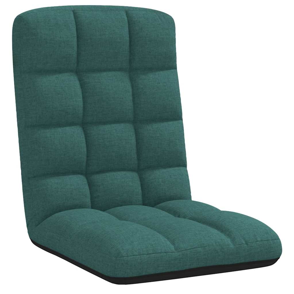 vidaXL Krzesło podłogowe składane Ciemnozielone 71x51x62 cm Tkanina