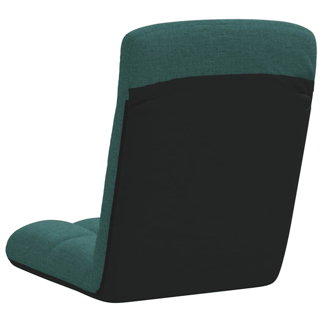 vidaXL Krzesło podłogowe składane Ciemnozielone 71x51x62 cm Tkanina