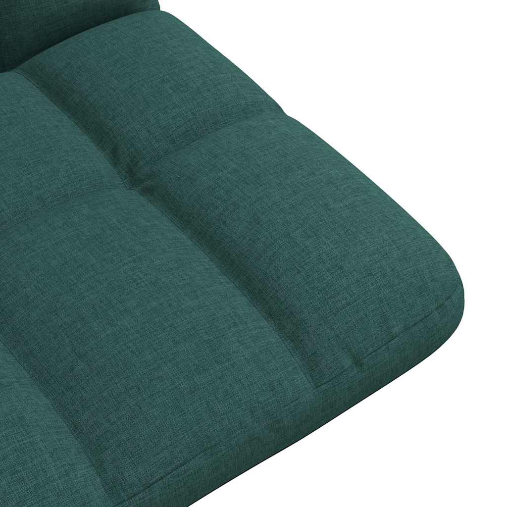 vidaXL Krzesło podłogowe składane Ciemnozielone 71x51x62 cm Tkanina