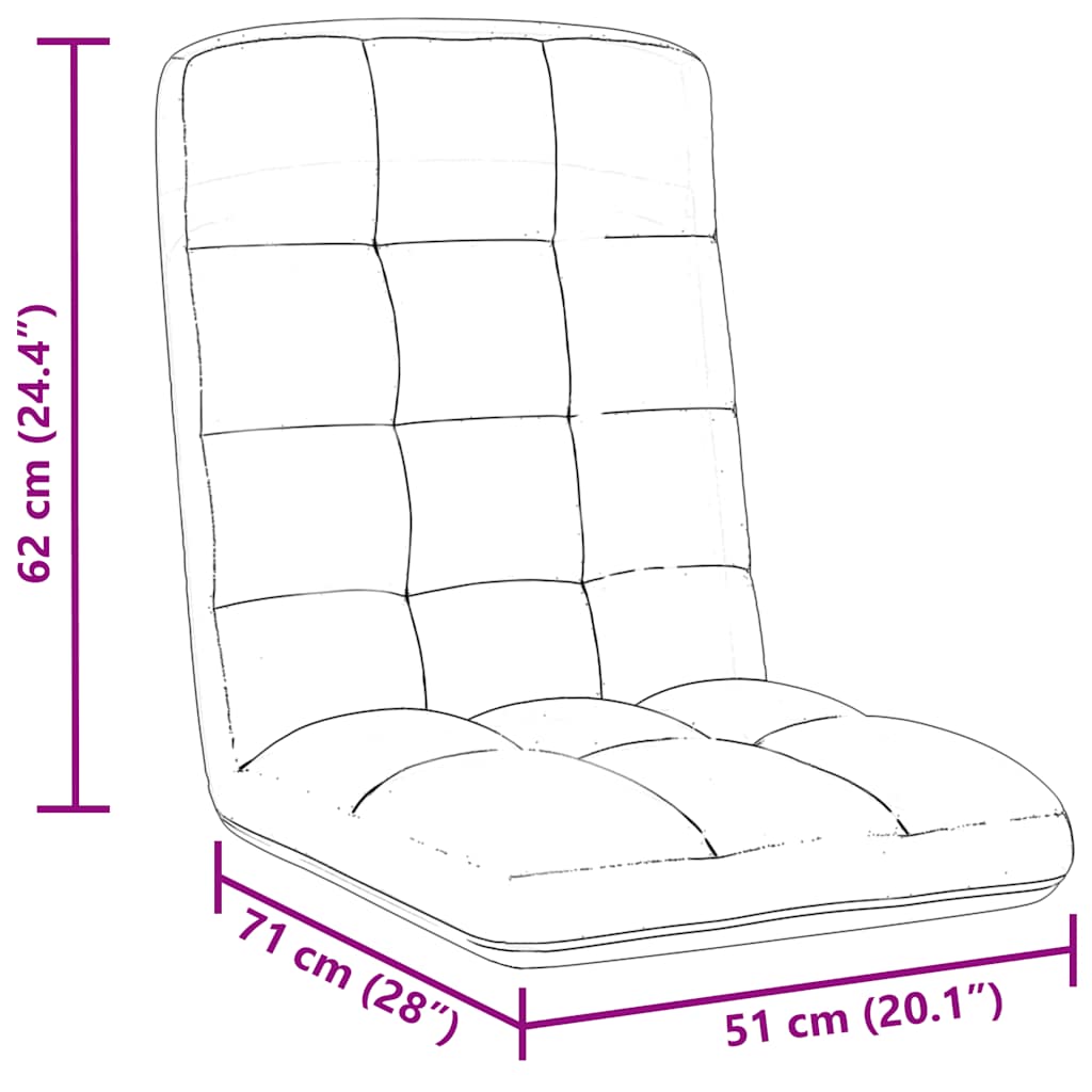 vidaXL Krzesło podłogowe składane Ciemnozielone 71x51x62 cm Tkanina