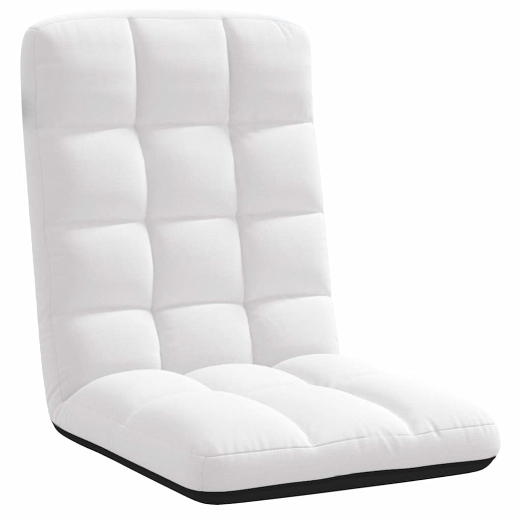 vidaXL Krzesło podłogowe składane białe 71x51x62 cm Tkanina