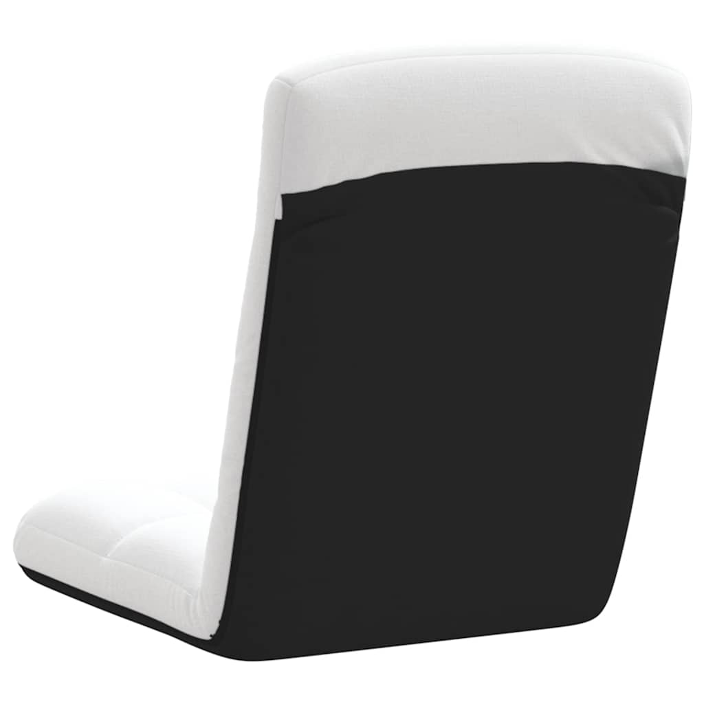 vidaXL Krzesło podłogowe składane białe 71x51x62 cm Tkanina