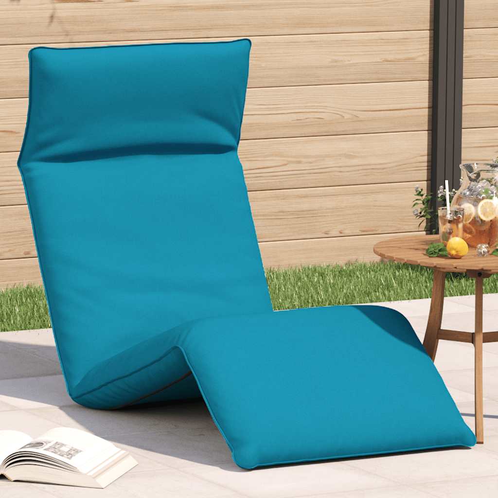 vidaXL Leżak składany jasnoniebieski 175x54x8,5 cm Oxford Fabric