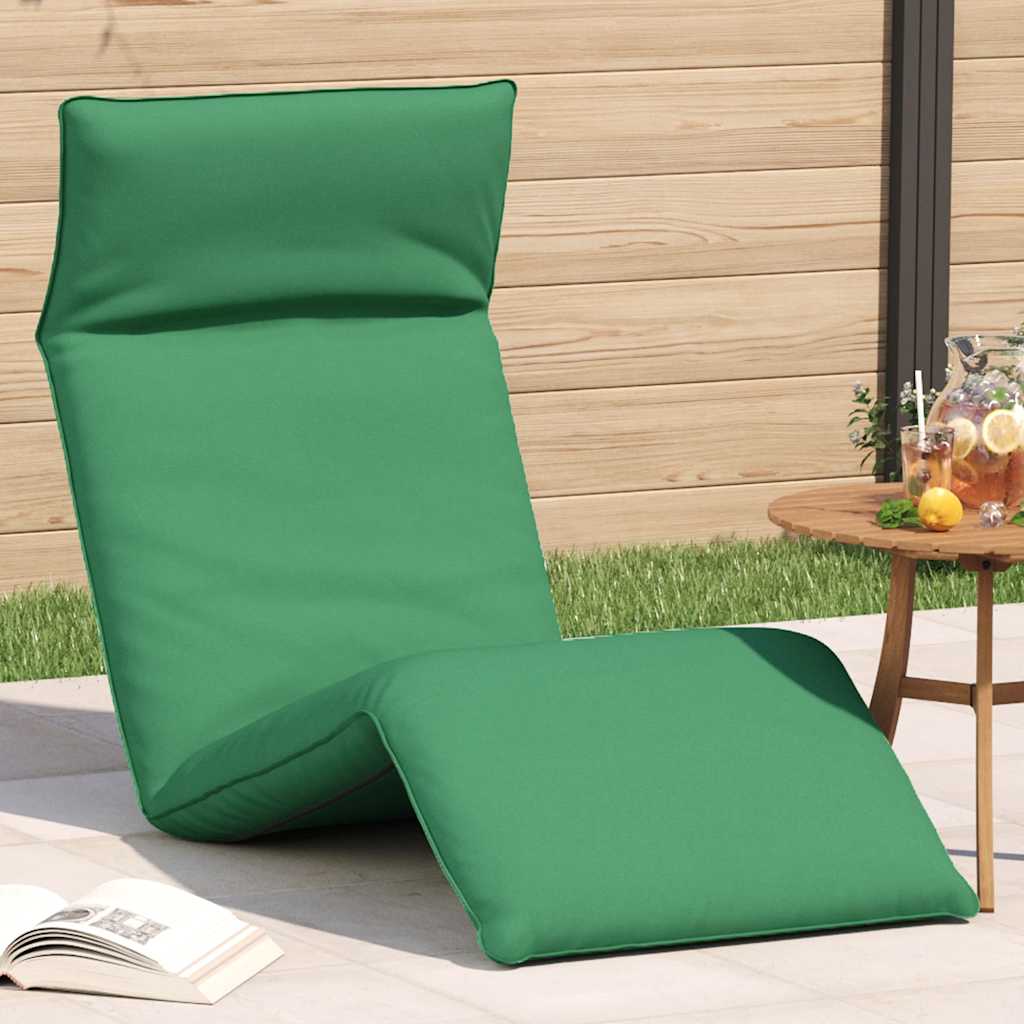 vidaXL Leżak składany zielony 175x54x8,5 cm Oxford Fabric