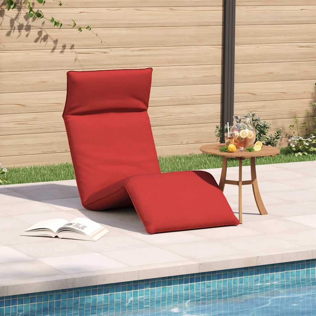 vidaXL Leżak składany czerwony 175x54x8,5 cm Oxford Fabric
