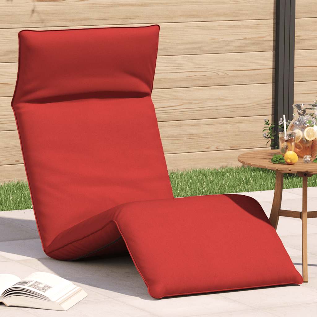 vidaXL Leżak składany czerwony 175x54x8,5 cm Oxford Fabric