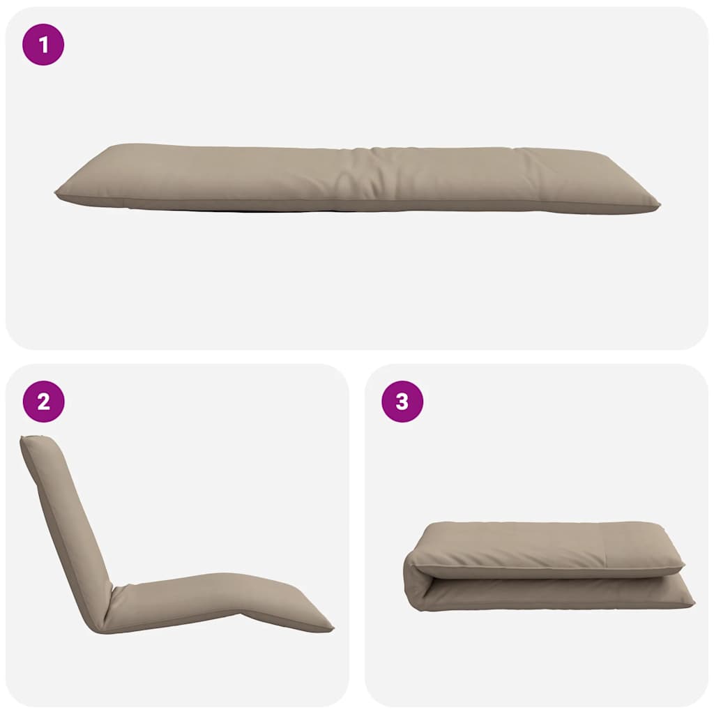 vidaXL Leżak składany Taupe 175x54x8,5 cm Oxford Fabric